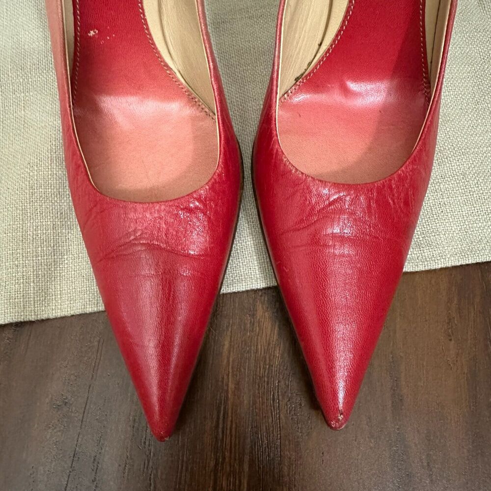 PRADA Capretto Pumps Pink Ombre Leather Pointed Heels Stiletto - Picture 4 of 13